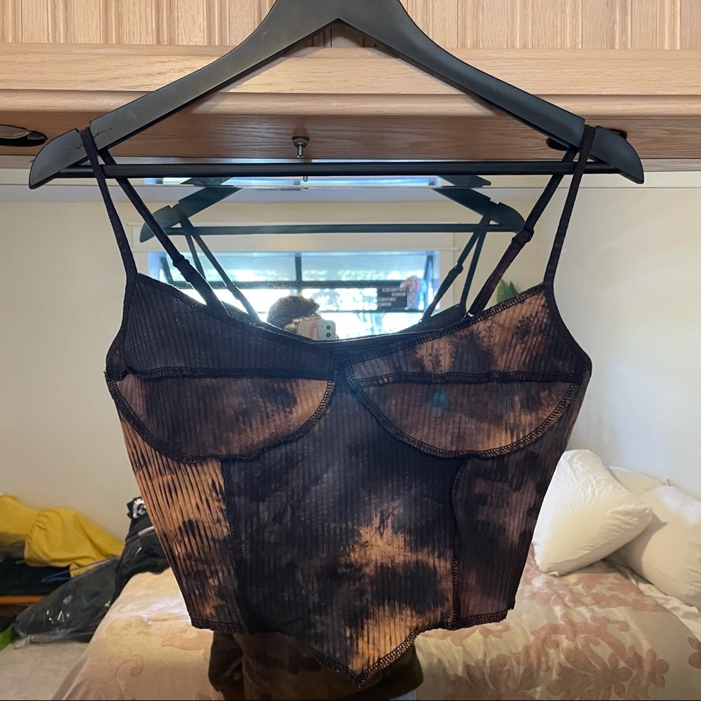 Bleach Dye Bustier Tank